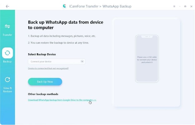 backup whatsapp data