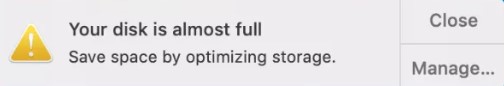 disk is almost full