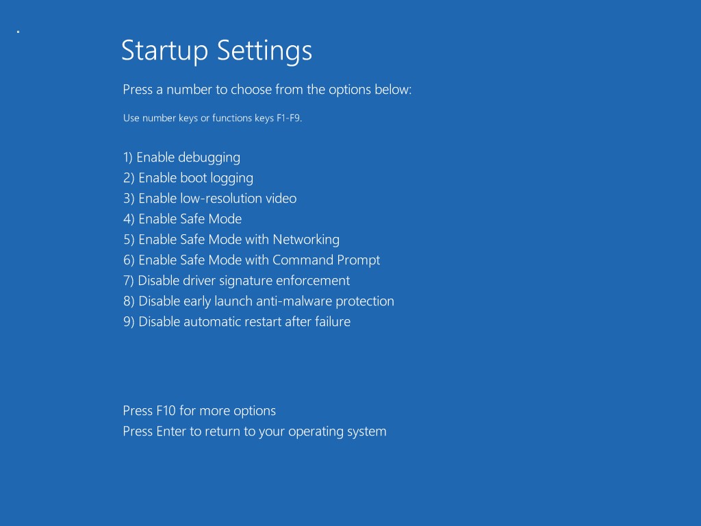 startpup settings
