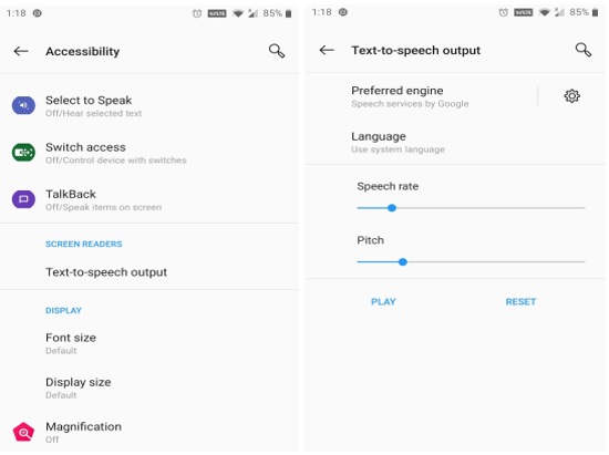 Android’s In-Built Text-to-Speech Feature