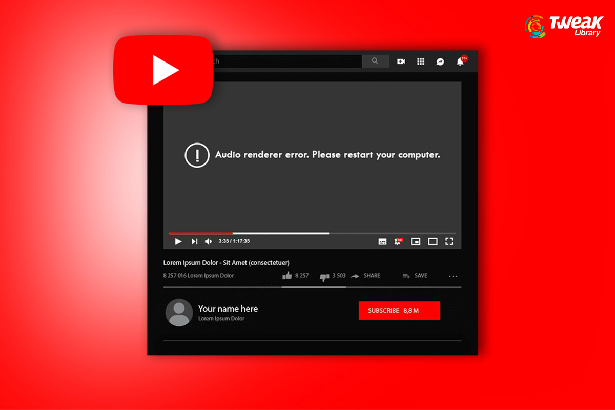 YouTube Audio Renderer Error