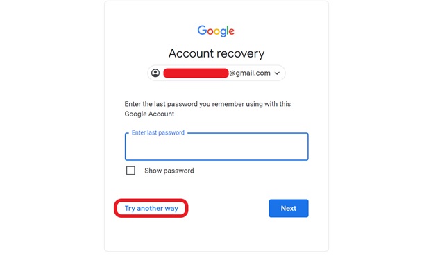 account recovery