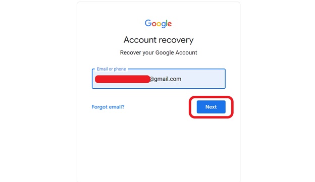 gmail recovery