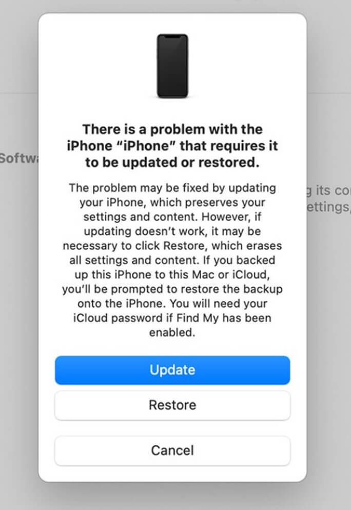iPhone Updated and restored