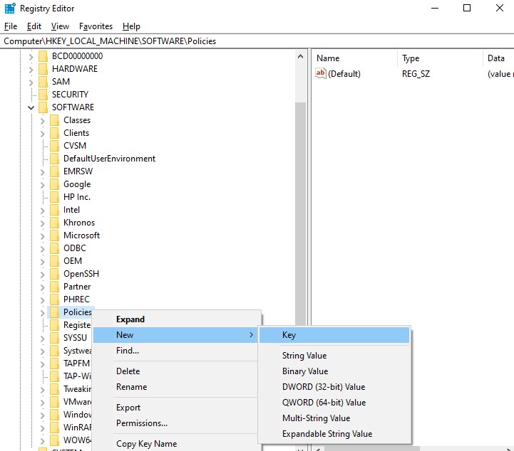 registry editor