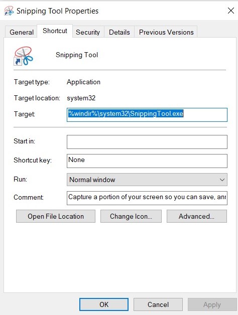 snipping tool prop