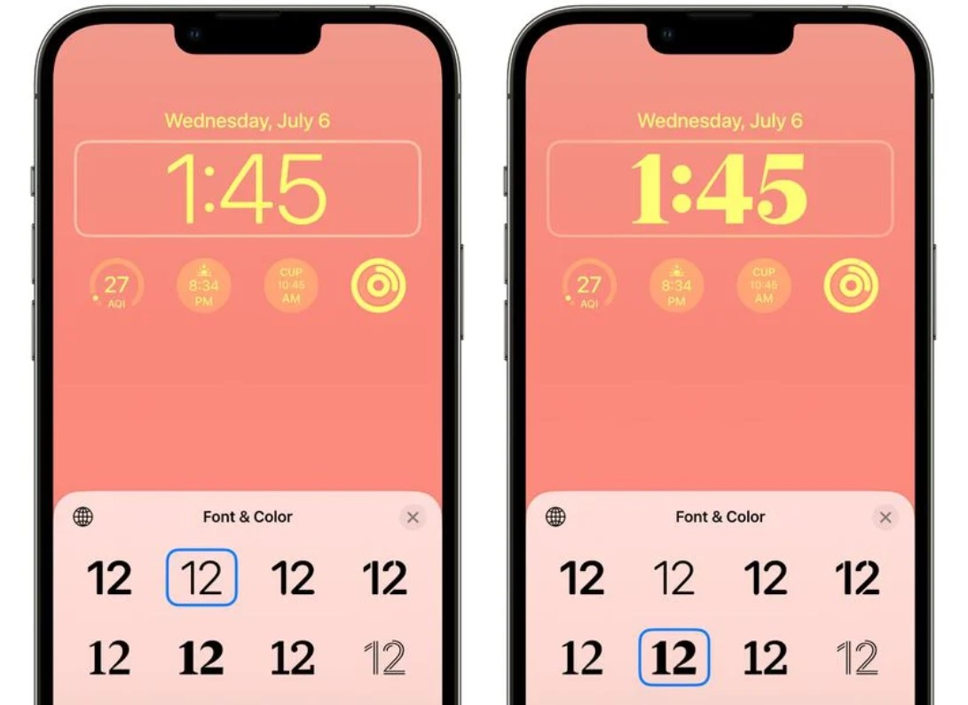 New Lock Screen Fonts