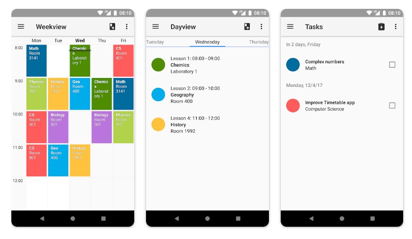 Timetable