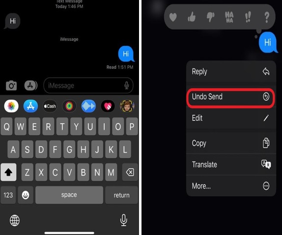 un send msg on ios16