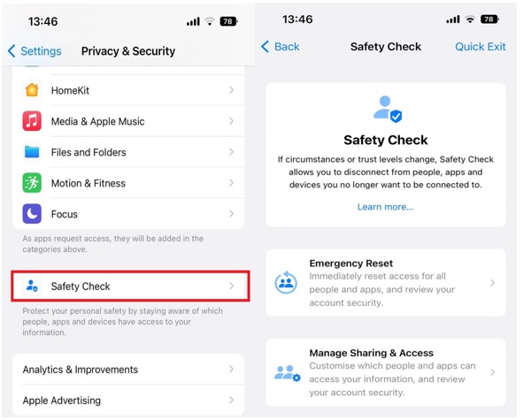 iphone safety check