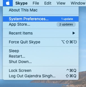 mac system preferance