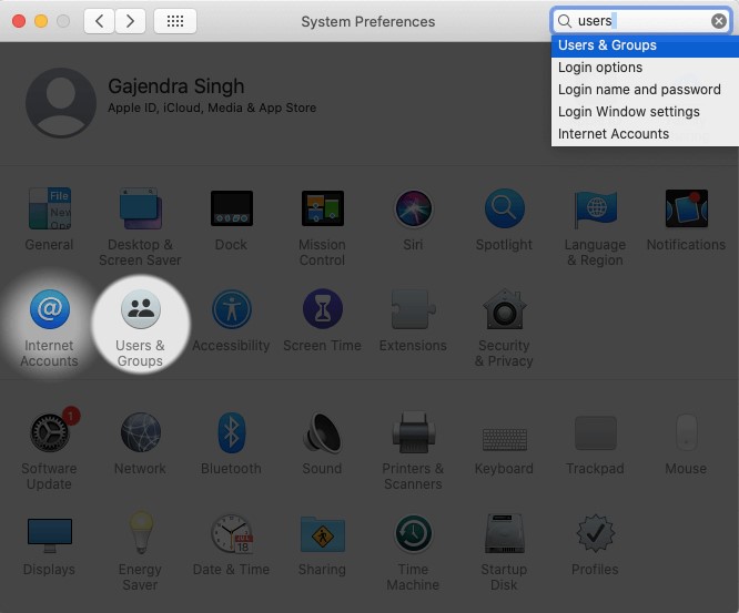 user and group in mac