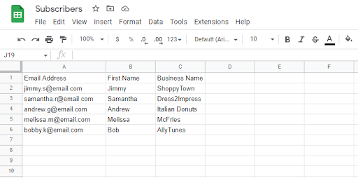 Google Sheets