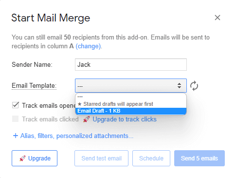 Mail Merge Extension