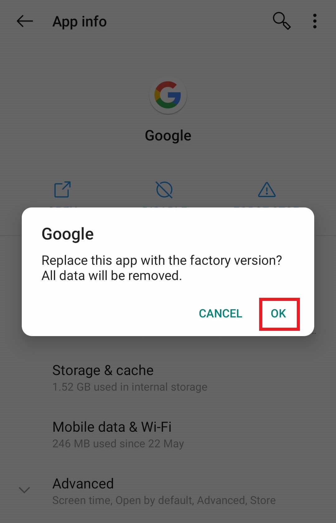 remove all data