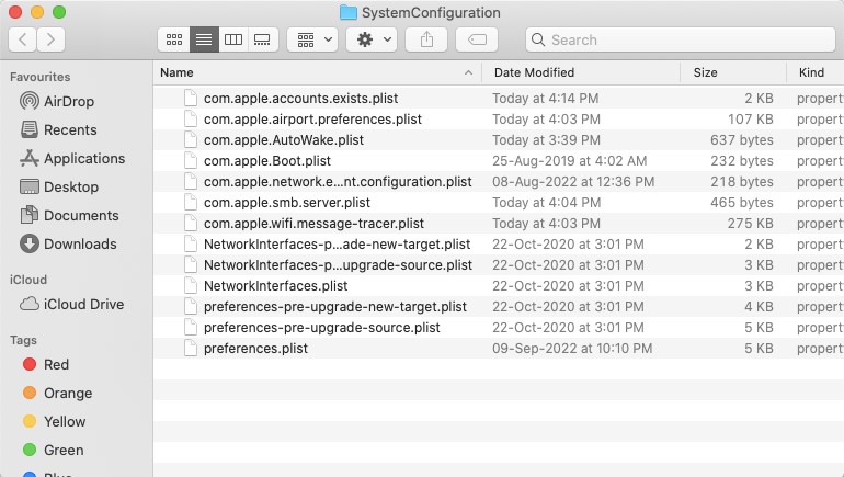 system configuration