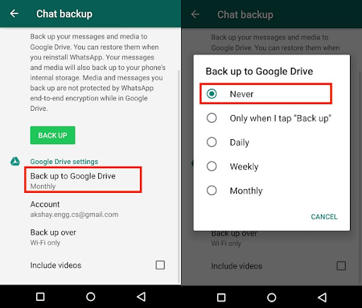 Chat Backups