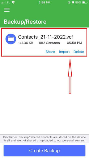 Delete duplicate contacts