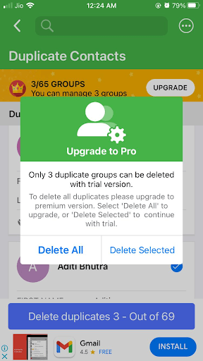 Remove all duplicate contacts