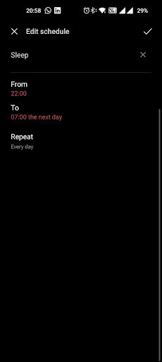 set the days and specific time