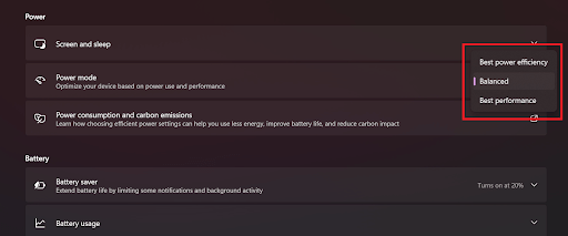 Power and battery