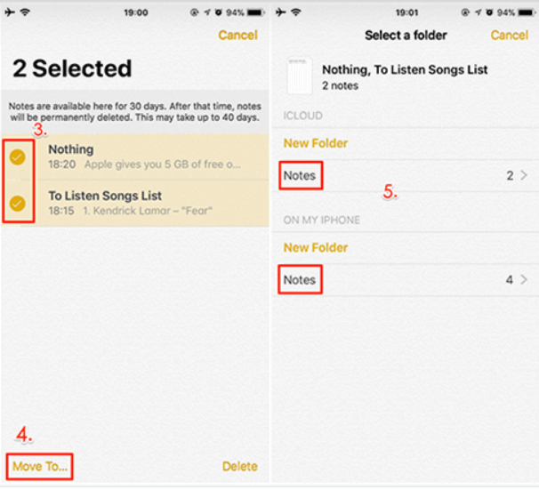Get back deleted notes