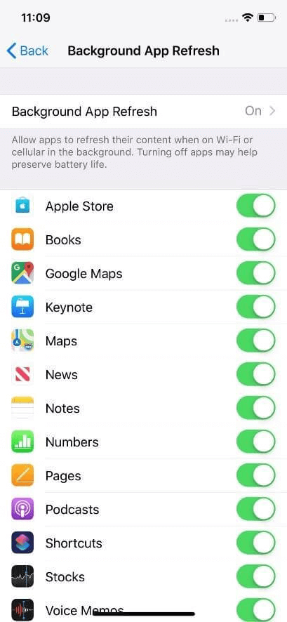Background App Refresh