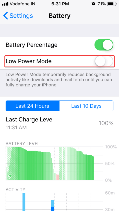 Low Power Mode