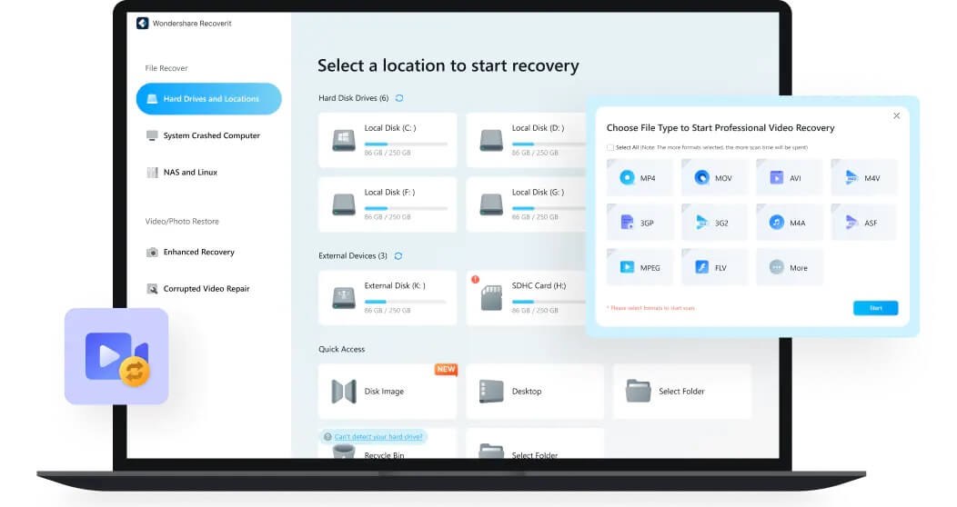 wondershare recoverit console