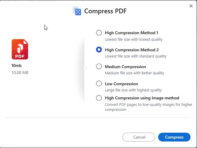 Compression Options