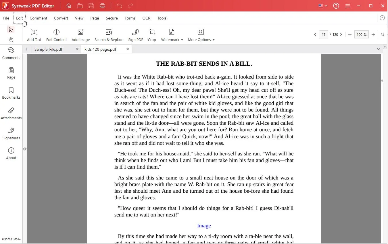 Edit Tab