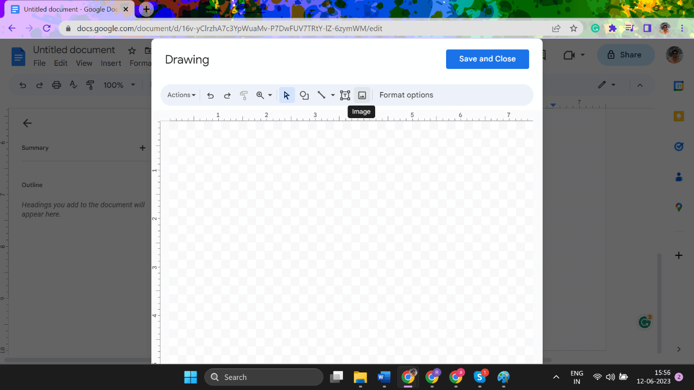 Flip Image in google doc