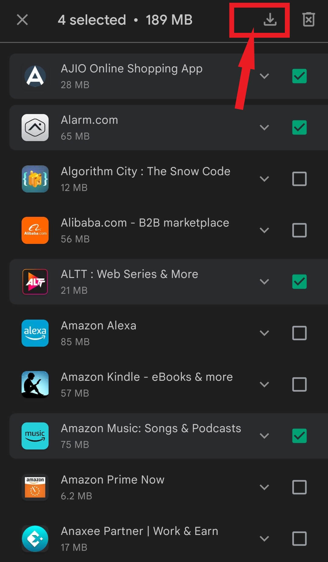 Retrieve deleted apps