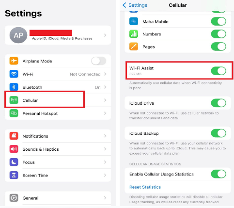 iphone settings