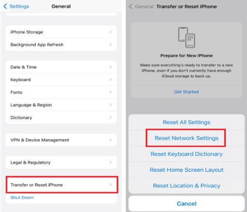 reset iphone