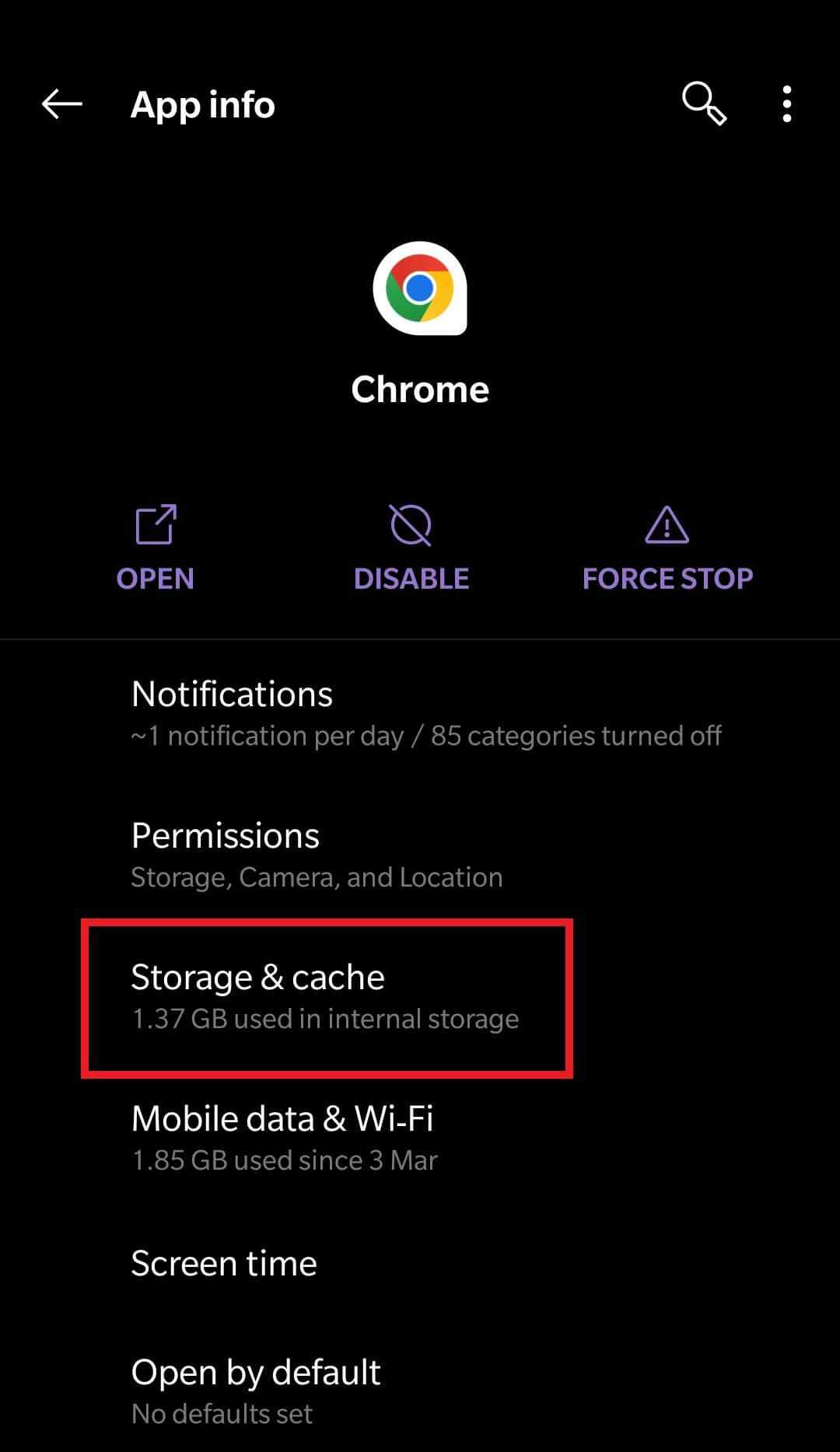 storage