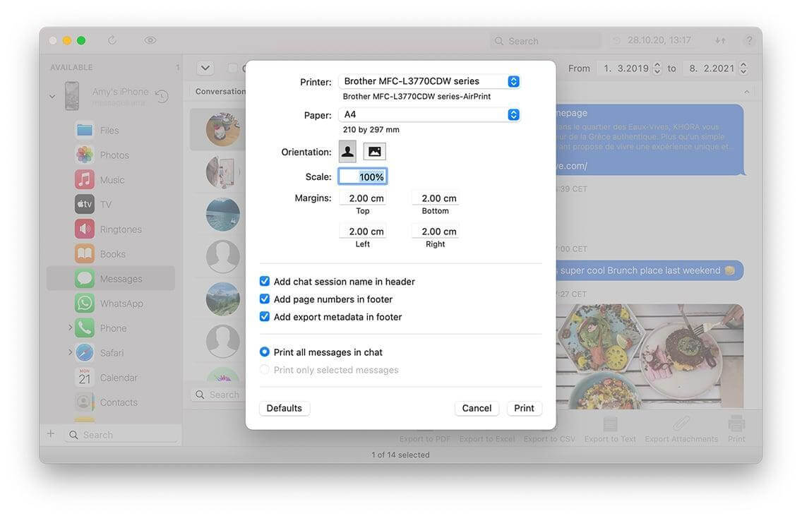 How to Print Text Messages