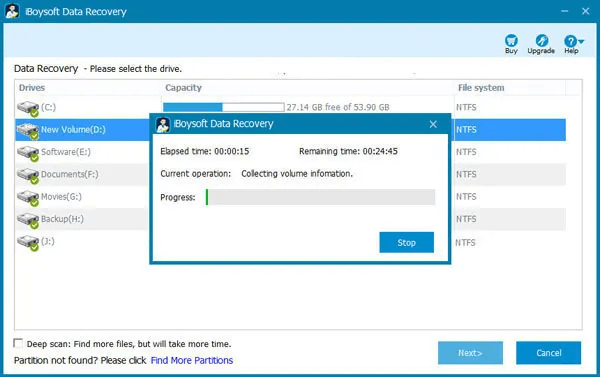 Restore deleted data