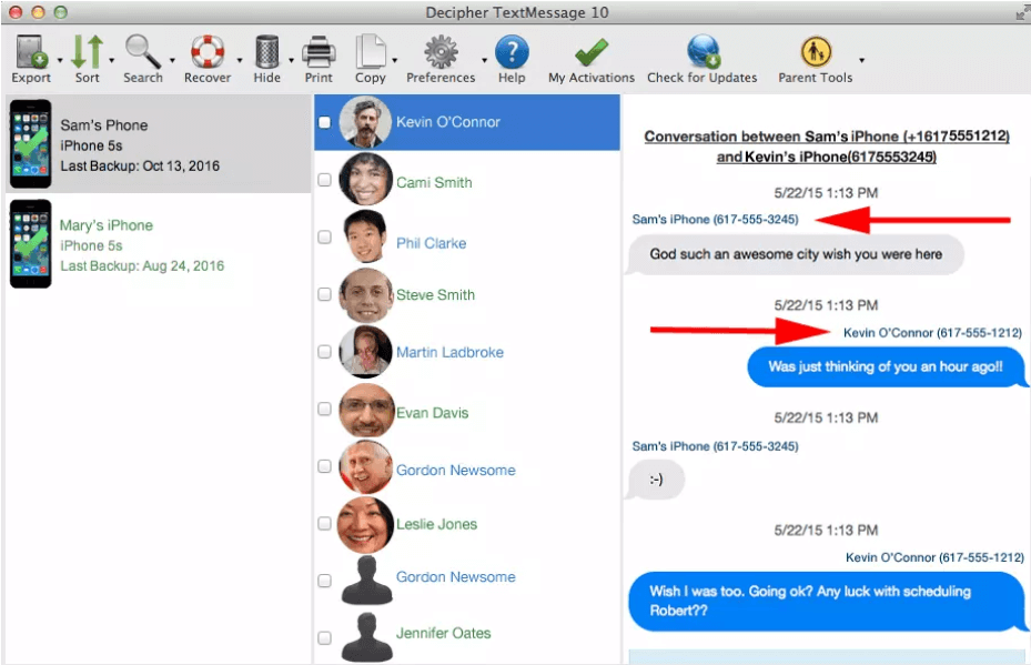 Select Messages to Print