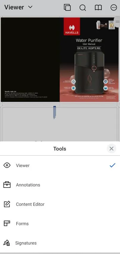 choose edit options