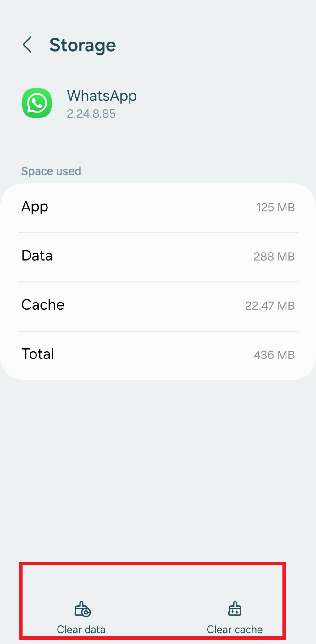 Clear cache