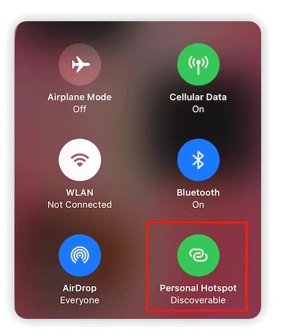 Deactivate Personal Hotspot