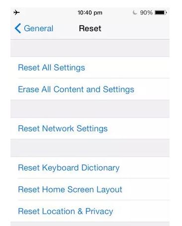 Reset Network Settings