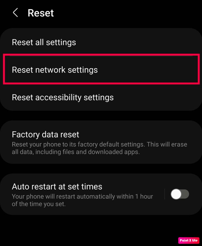 Reset Network Settings