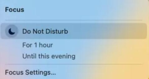 Do Not Disturb