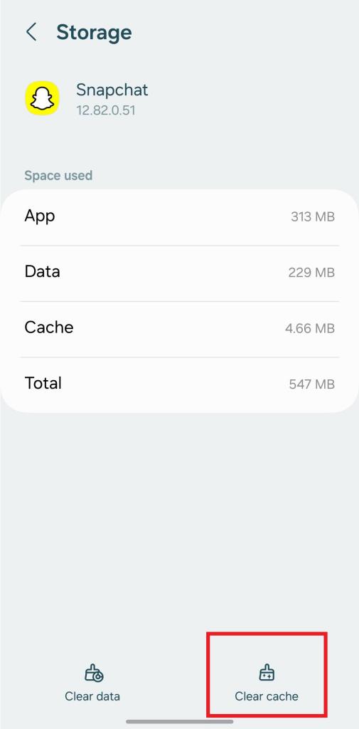 Clear Cache option