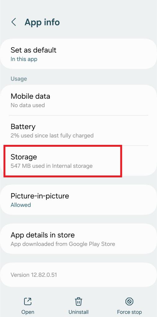 Storage option