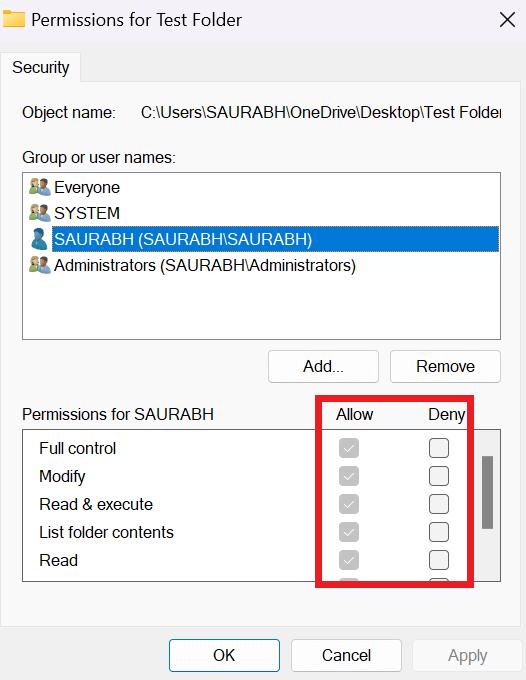 Permissions