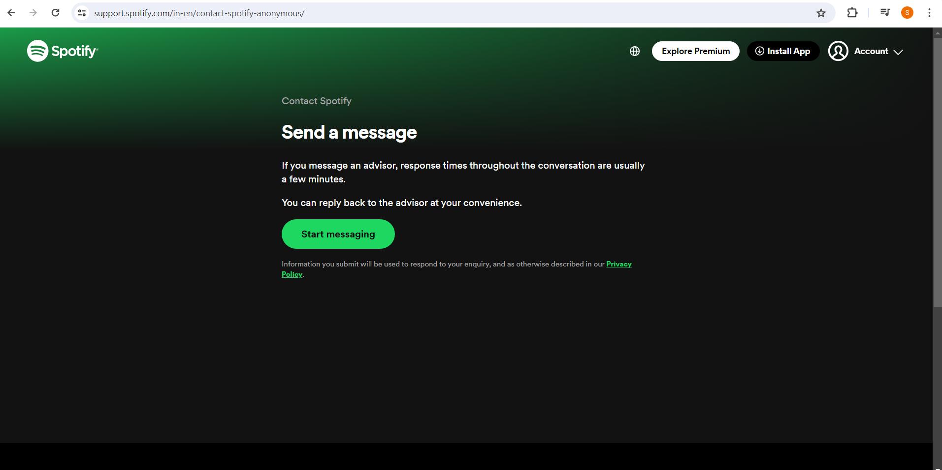 Start messaging