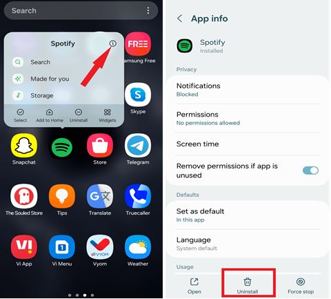 reinstall app